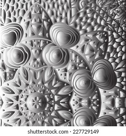 Quadrate black and white ornament for design