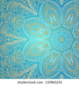 Quadrate blue gradient ornament for design