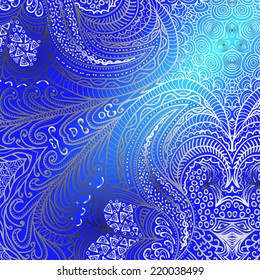 Quadrate blue gradient ornament for design