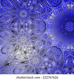 Quadrate blue gradient ornament for design