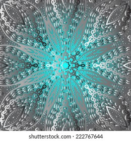 Quadrate blue gradient ornament for design