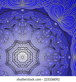 Quadrate blue gradient ornament for design
