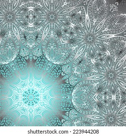 Quadrate blue gradient ornament for design