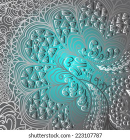 Quadrate bright blue pattern for design