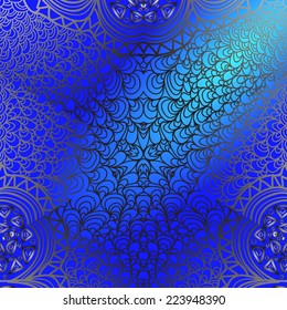Quadrate bright blue pattern for design