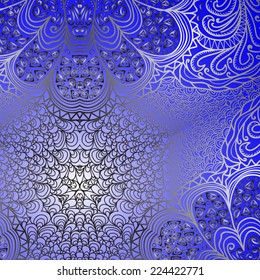 Quadrate bright blue pattern for design
