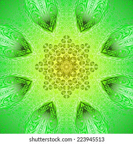 Quadrate bright green pattern for design