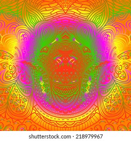 Quadrate bright varicolored pattern for design