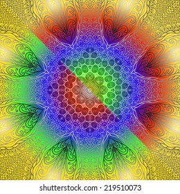 Quadrate bright varicolored pattern for design