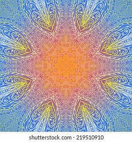 Quadrate bright varicolored pattern for design