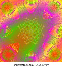 Quadrate bright varicolored pattern for design