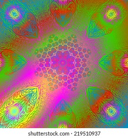 Quadrate bright varicolored pattern for design