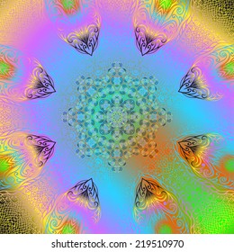 Quadrate bright varicolored pattern for design