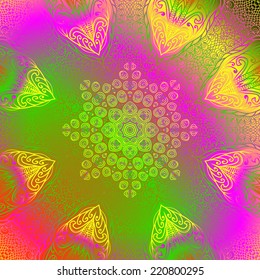 Quadrate bright varicolored pattern for design