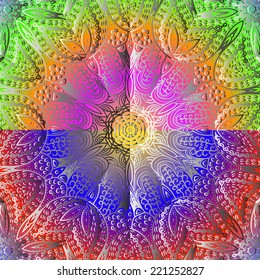 Quadrate bright varicolored pattern for design