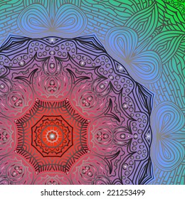 Quadrate bright varicolored pattern for design