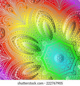 Quadrate bright varicolored pattern for design