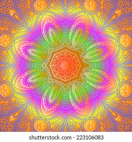 Quadrate bright varicolored pattern for design