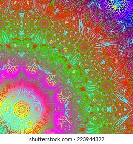 Quadrate bright varicolored pattern for design
