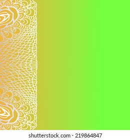 Quadrate colorful card with ornament for design