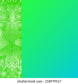 Quadrate colorful card with vertical pattern on left
