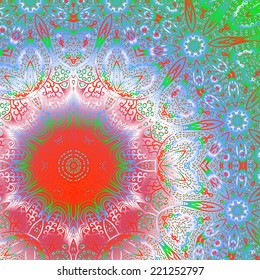 Quadrate colorful ornament for design