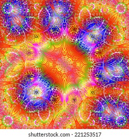 Quadrate colorful ornament for design