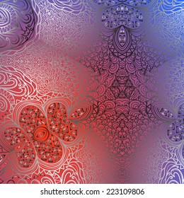 Quadrate colorful ornament for design