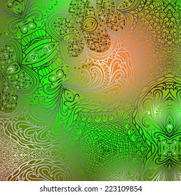 Quadrate colorful ornament for design