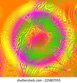 Quadrate colorful ornament for design