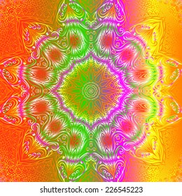 Quadrate colorful ornament for design