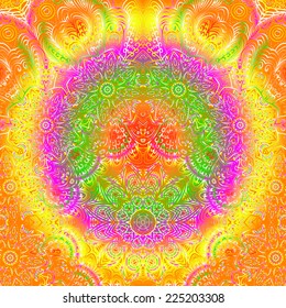 Quadrate colorful ornament for design and background