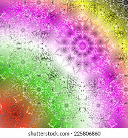 Quadrate colorful ornament for design and background