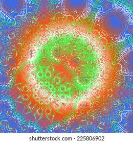 Quadrate colorful ornament for design and background