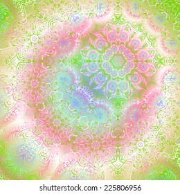 Quadrate colorful ornament for design and background