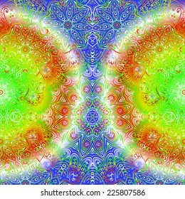 Quadrate colorful ornament for design and background