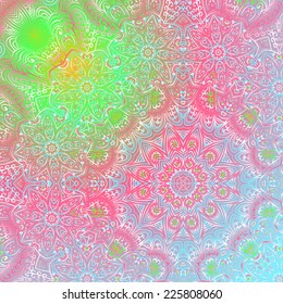 Quadrate colorful ornament for design and background