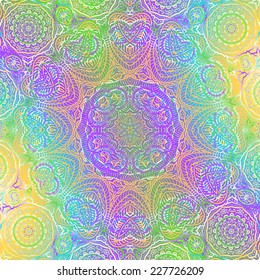 Quadrate colorful ornament for design and background
