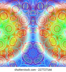 Quadrate colorful ornament for design and background