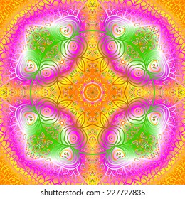 Quadrate colorful ornament for design and background