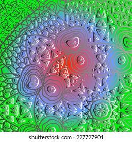 Quadrate colorful ornament for design and background