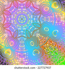 Quadrate colorful ornament for design and background