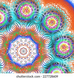 Quadrate colorful ornament for design and background