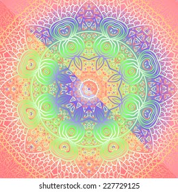Quadrate colorful ornament for design and background