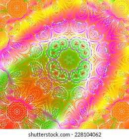 Quadrate colorful ornament for design and background