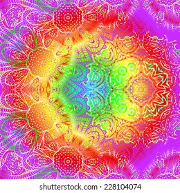 Quadrate colorful ornament for design and background