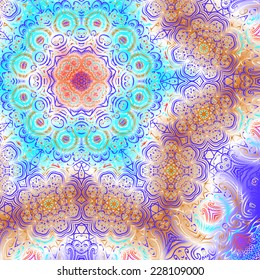 Quadrate colorful ornament for design and background