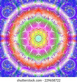 Quadrate colorful ornament for design and background