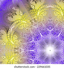 Quadrate colorful ornament for design and background
