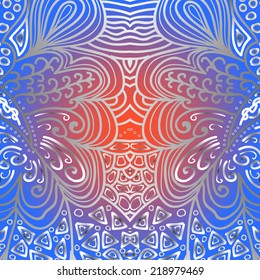 Quadrate garish ornament for design